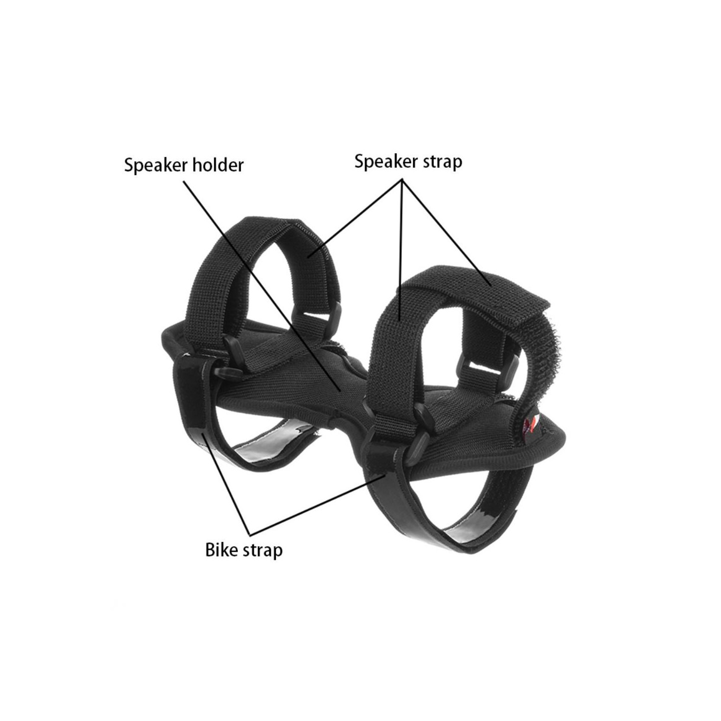 Bike Speaker Mount Adjustable Strap Universal Bicycle Handlebar Sound Bar Bottle Holder