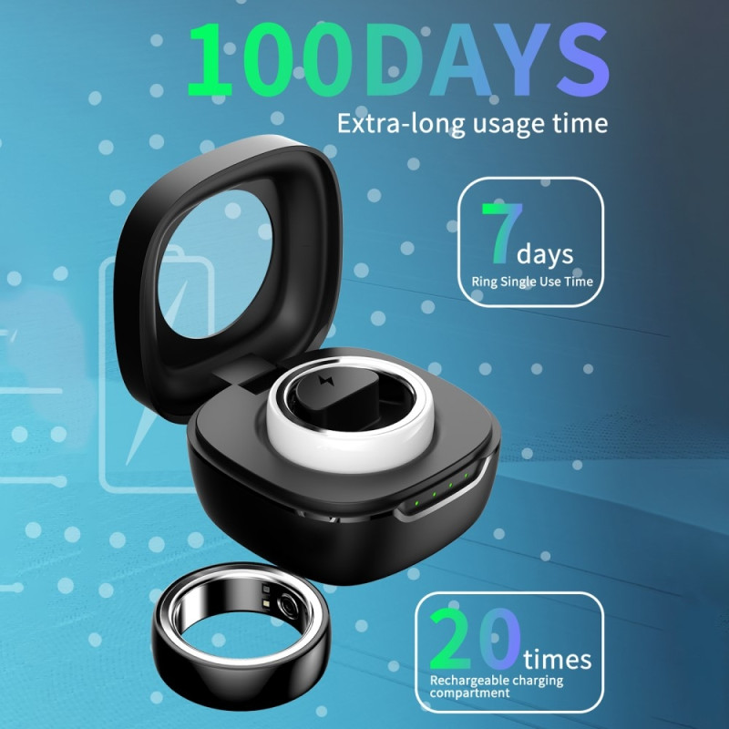 Monitoiminen Smart Ring Health Tracker Unisyke Veren happimittari 18