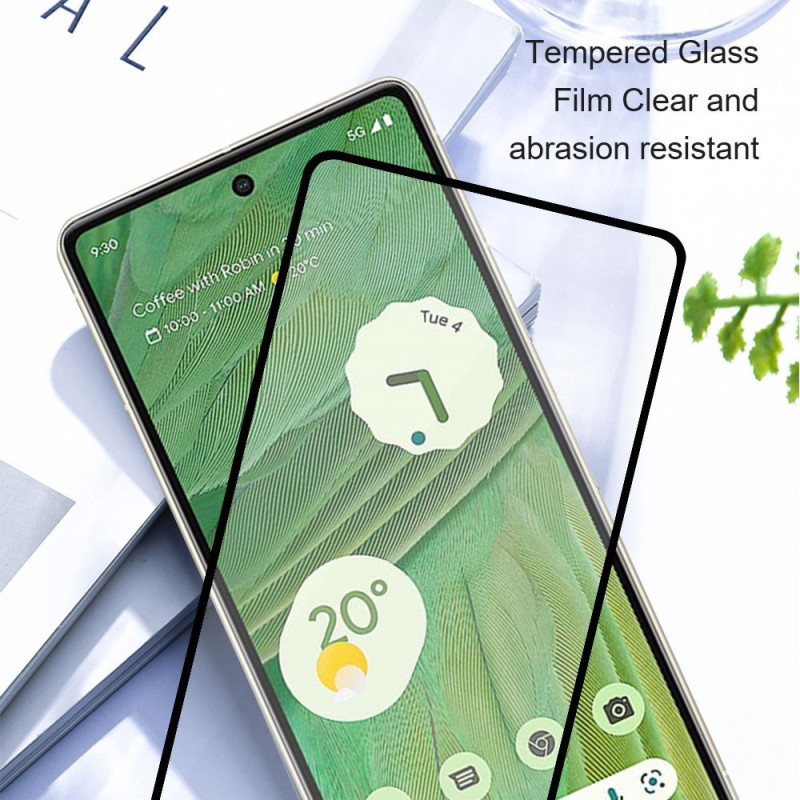 AMORUS Google Pixel 9 / Pixel 9 Pro Karkaistu Lasi Täysnäytön Suoja Silkkipainoreuna - Musta
