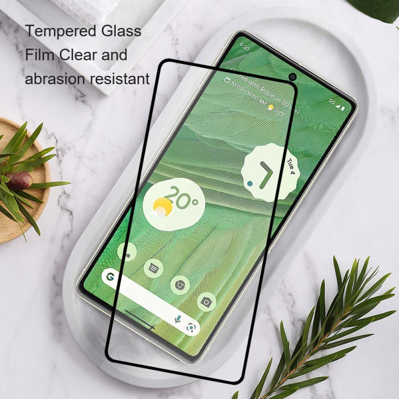 AMORUS Google Pixel 9 / Pixel 9 Pro Karkaistu Lasi Täysnäytön Suoja Silkkipainoreuna - Musta