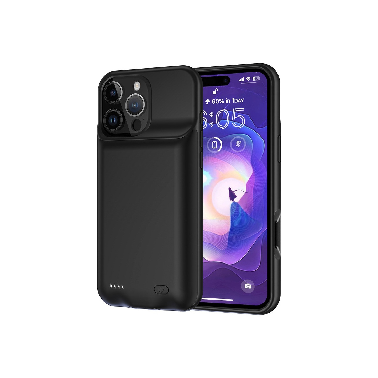 For iPhone 16 Pro 7000mAh Rechargeable Battery Shell Charging Case Powerbank