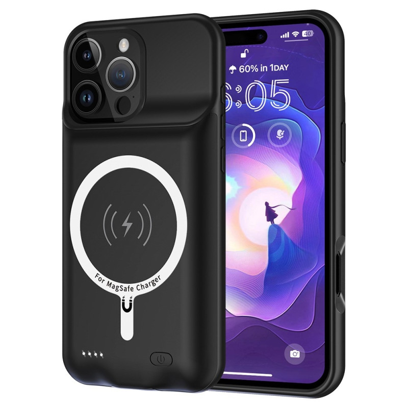 iPhone 16 Pro kannettavalle laturikotelolle 7000 mAh PowerBank, joka on yhteensopiva MagSafen kanssa
