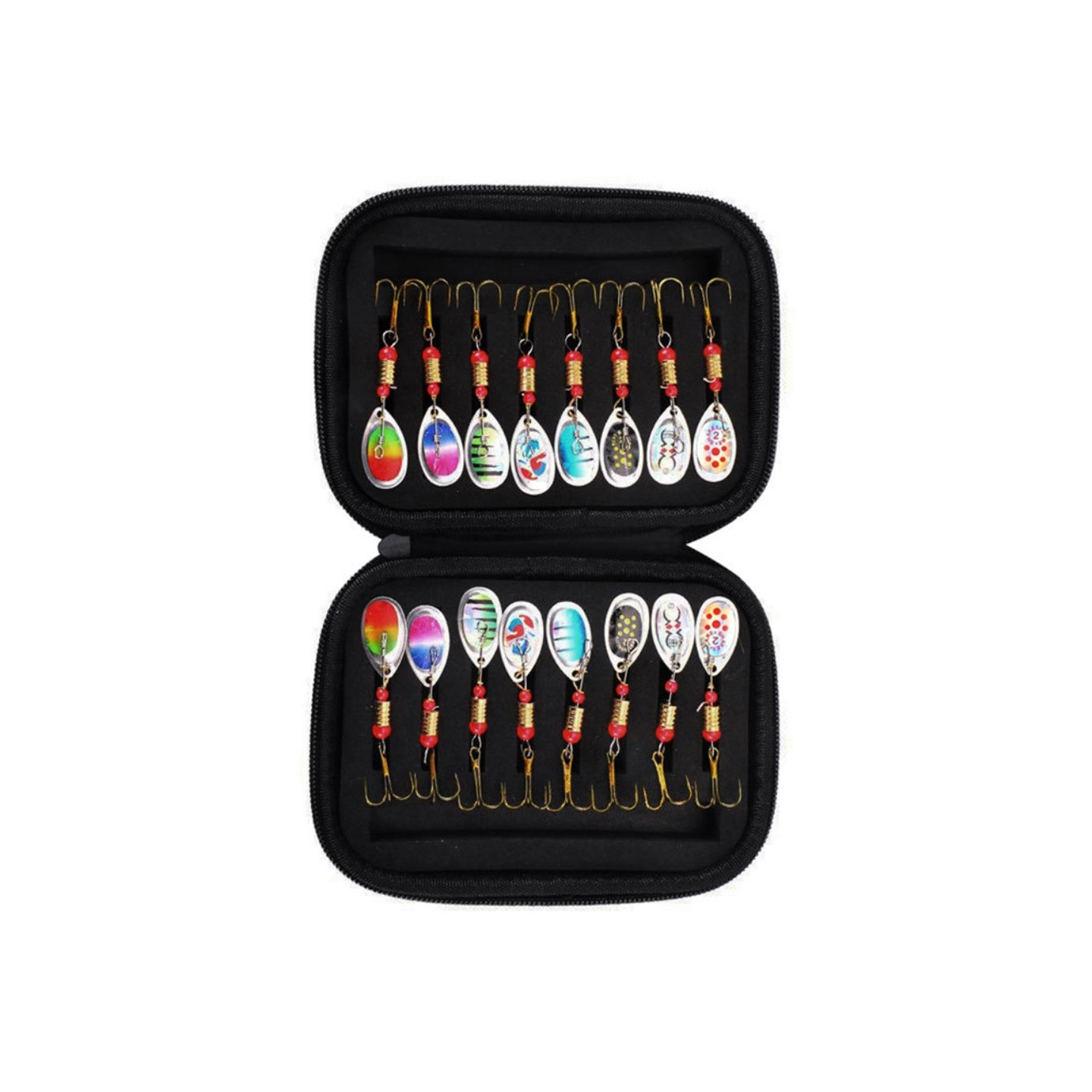 16 pcs 3g metal spinner bait Fishing lure lure with storage bag - A