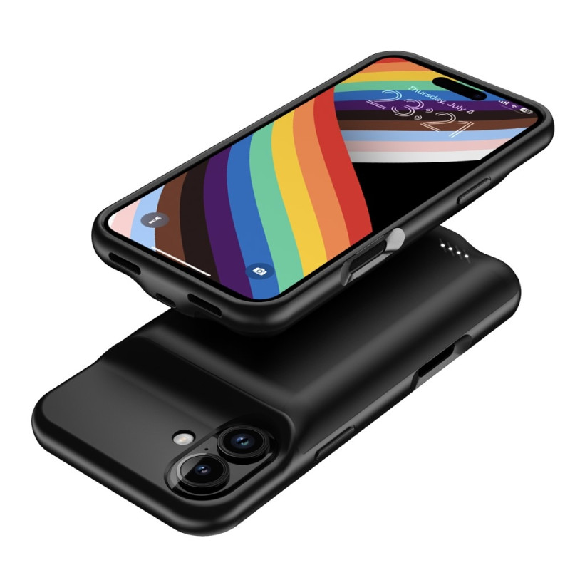 For iPhone 16 Plus 7000mAh Rechargeable Battery Shell Charging Case Powerbank