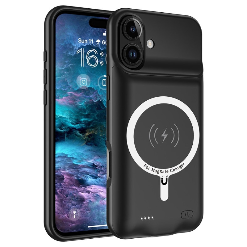 iPhone 16 Plus kannettavalle laturikotelolle 7000 mAh PowerBank, joka on yhteensopiva MagSafen kanssa