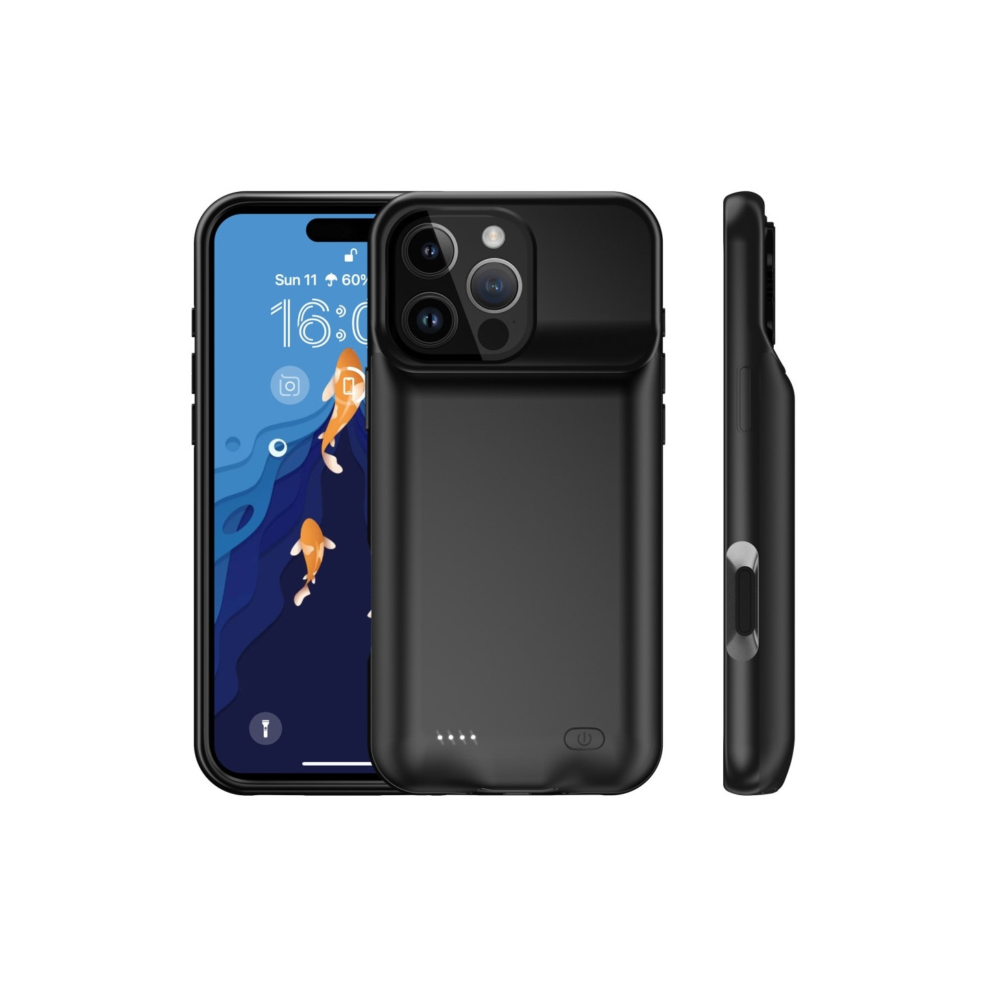 Til iPhone 16 Pro Max 7000mAh genopladeligt batteriskal opladningsetui Powerbank