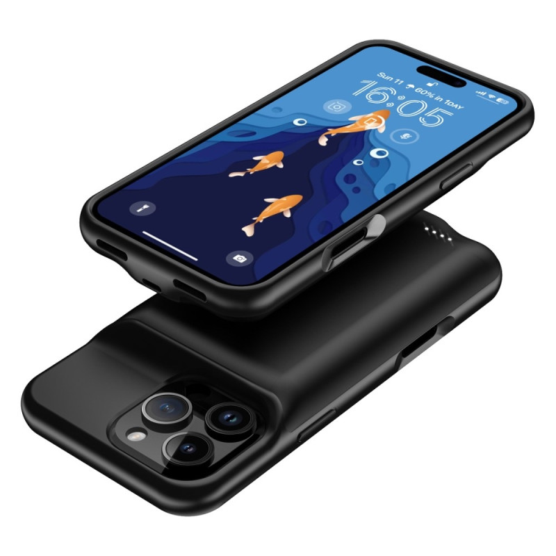 For iPhone 16 Pro Max 7000mAh oppladbart batterideksel Ladetui Powerbank