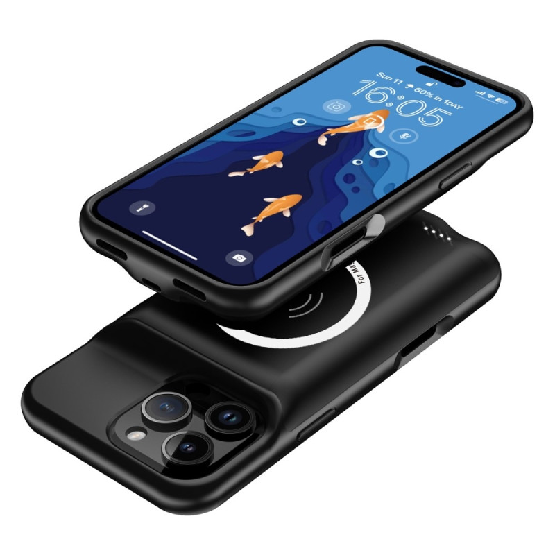 For iPhone 16 Pro Max bærbar laderetui 7000mAh PowerBank Kompatibel med MagSafe