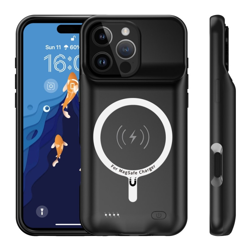 Til iPhone 16 Pro Max bærbart opladertaske 7000mAh PowerBank kompatibel med MagSafe