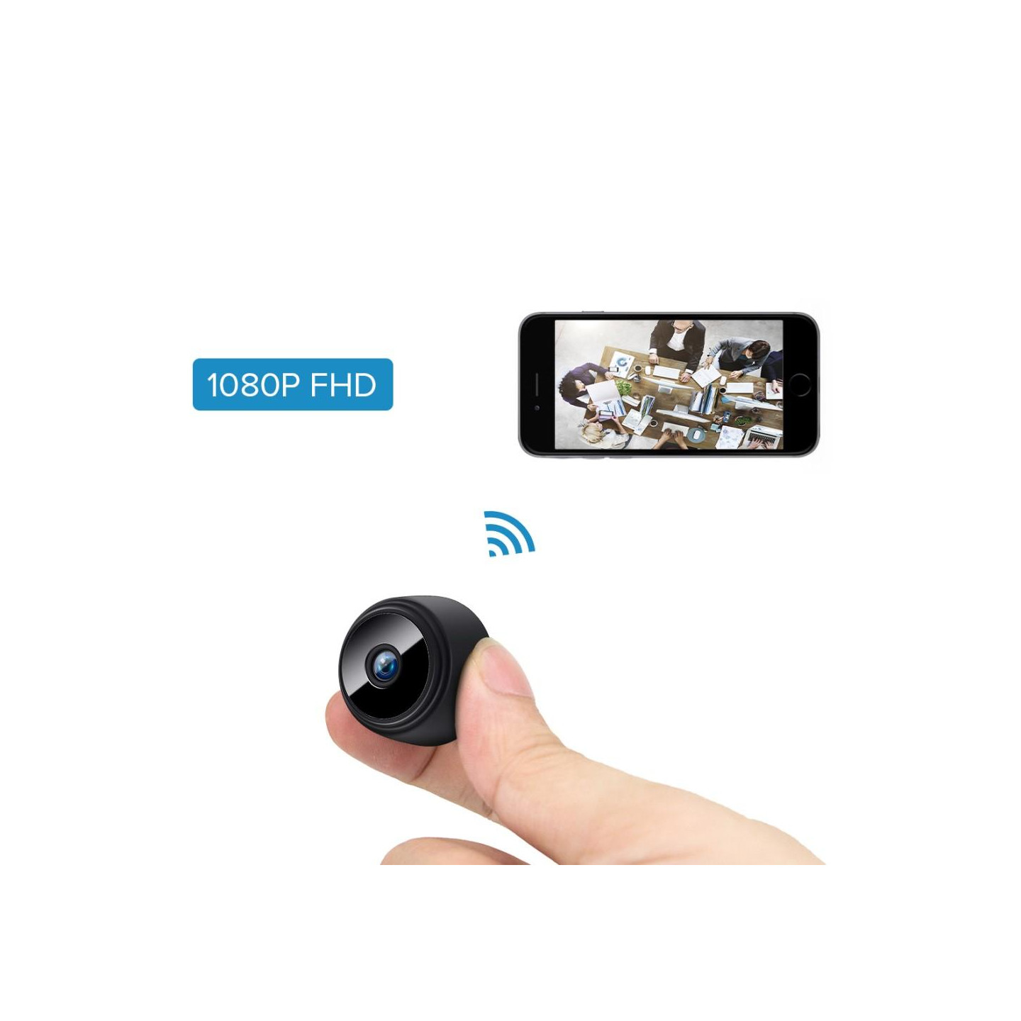 W9 Mini Spy Kamera Trådløs Wifi IP Hjemmesikkerhetskamera HD 1080P