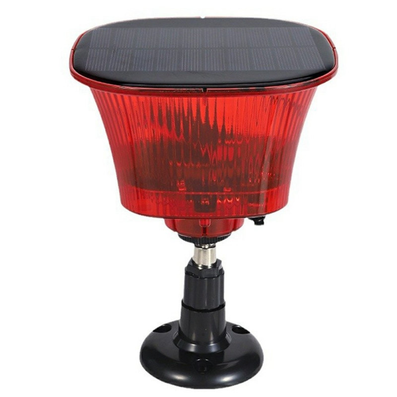 Afskrækkende soldrevet fugleskræmsel alarm lampe LED-strobe frugt grøntsager