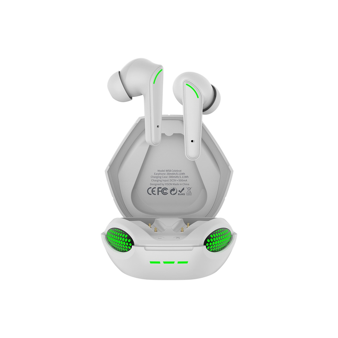 CELEBRAT Kobra Design Bluetooth In - Ear Headphones Stereo headset - white