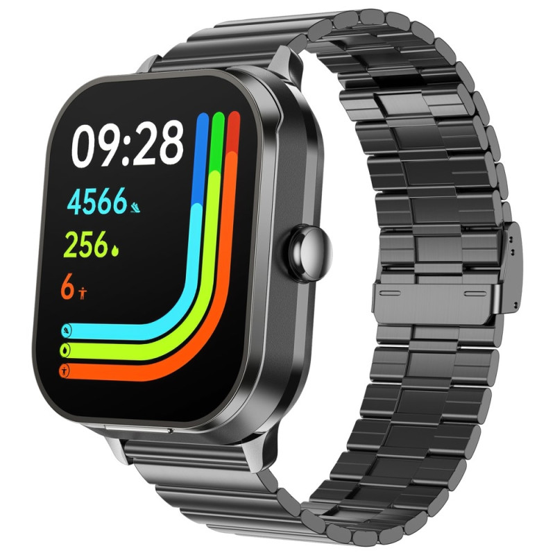 D8 Pro 2 - in - 1 Bluetooth Headphones & Smart Watch Health Monitoring Steel Strap