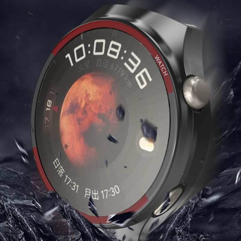 For Huawei Watch 4 Pro Watch Case Protective Shell - Black+Red