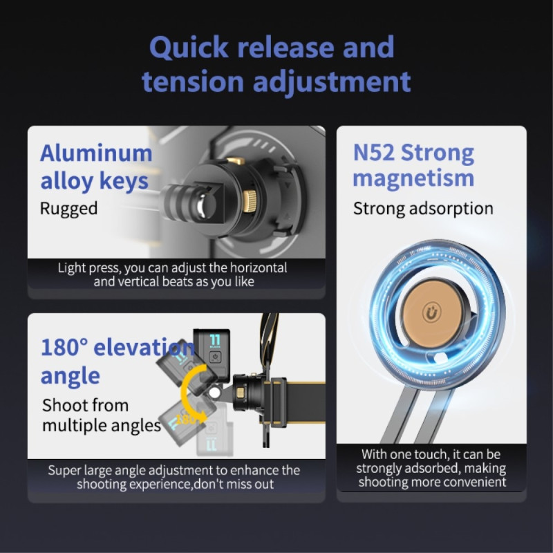 POV Photography - magneettinen pikakiinnitysliivityylinen rintahihnan solki