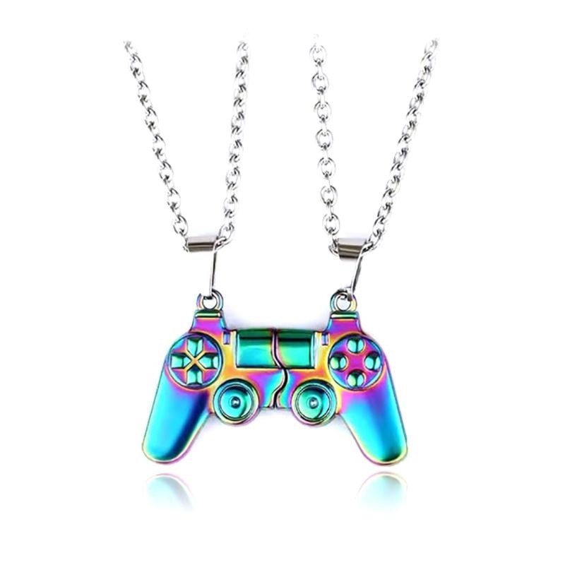 Magnetic Game Controller Necklace Couple Matching Pendant for Friends Valentine's Gifts Lover Oil