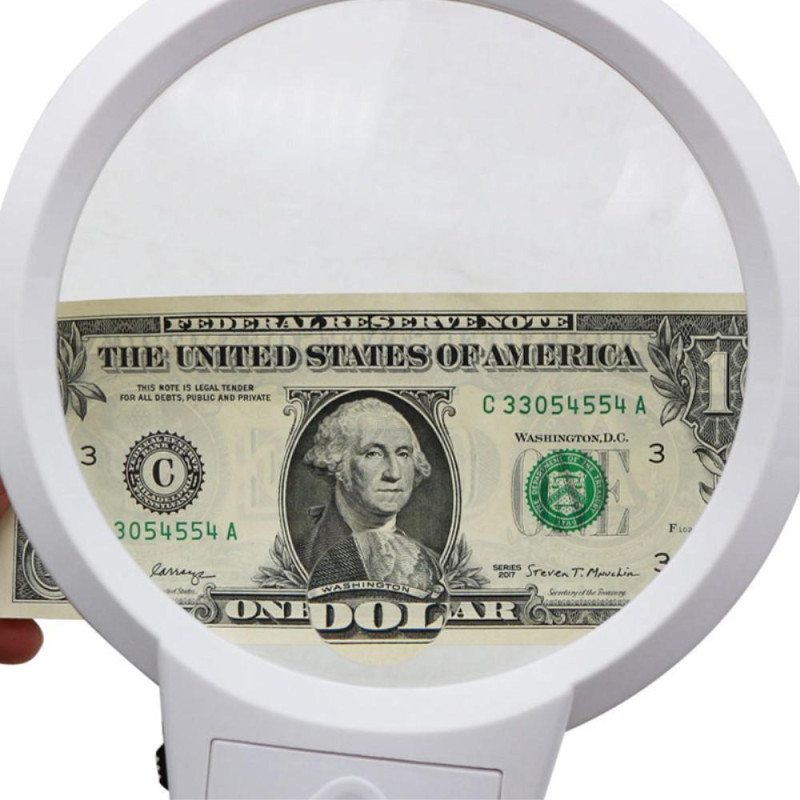 Foldable Desk - type LED Magnifier 130mm 2.5X 5X Magnifying Glass