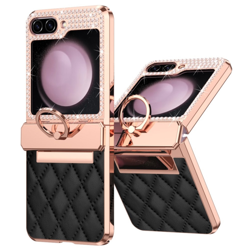 Til Samsung Galaxy Z Flip6 5G - deksel med rhinestone - dekor og rombemønster