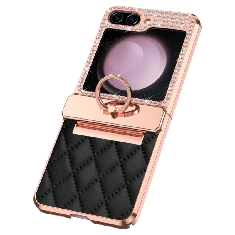 Til Samsung Galaxy Z Flip6 5G - deksel med rhinestone - dekor og rombemønster