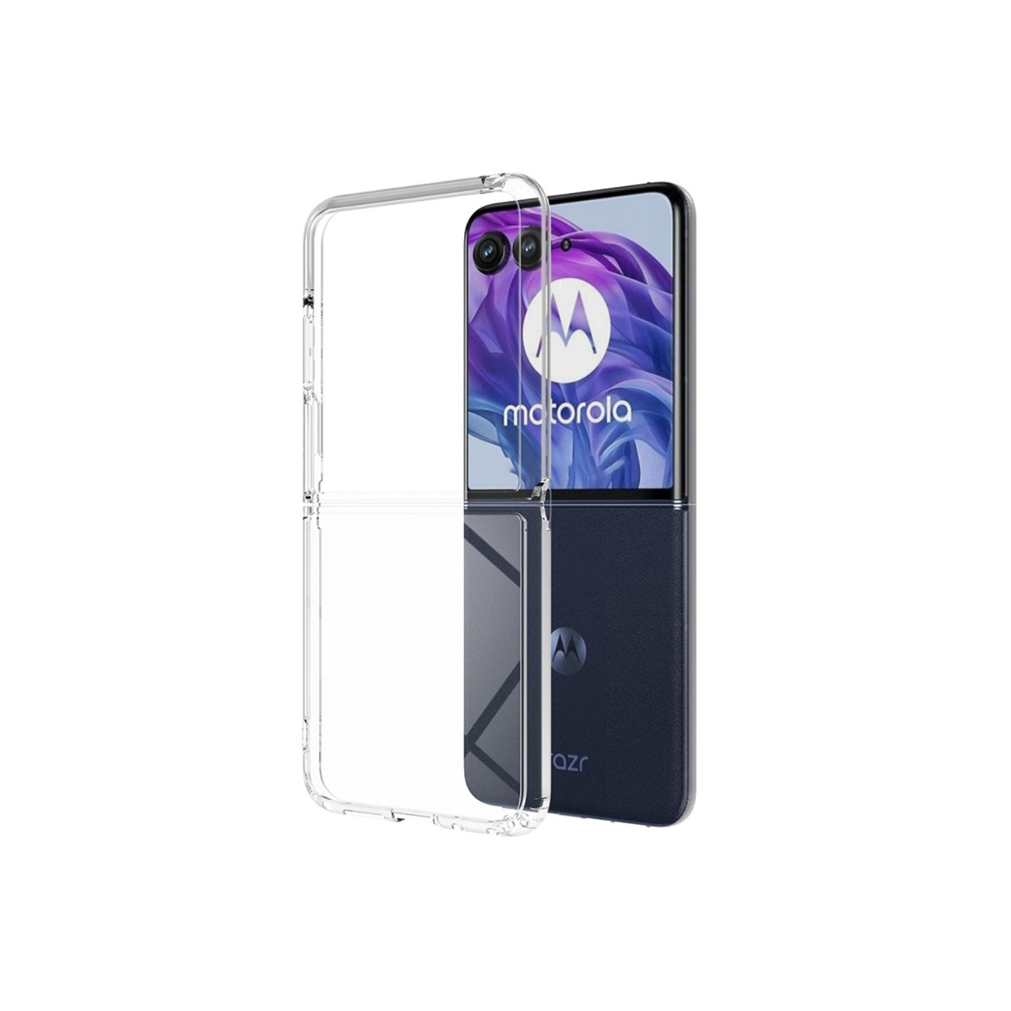 Til Motorola Razr 50 Ultra 5G Cover TPU+Acryl Gennemsigtigt Mobilcover, Integreret Design