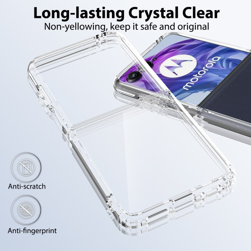 For Motorola Razr 50 Ultra 5G Deksel TPU+Akryl Transparent Telefonveske, Integrert Design