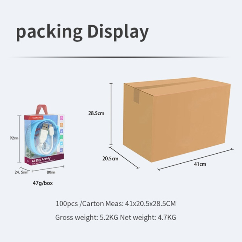 Smart armbånd vibrerende alarm søvnovervågning digitalt display - Lilla