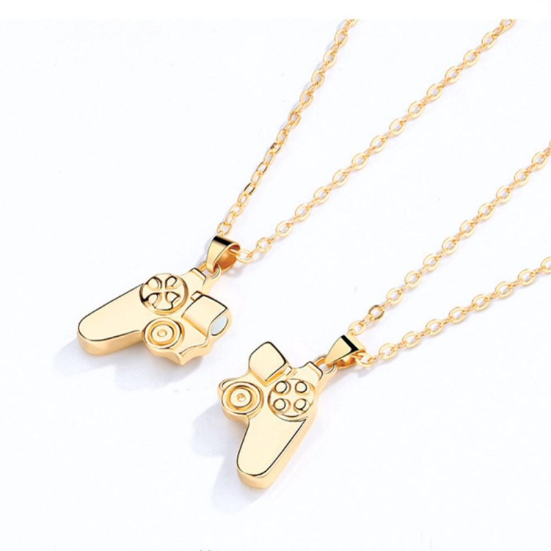 Magnetic Game Controller Necklace Couple Matching Pendant for Friends Valentine's Gifts Lover Oil