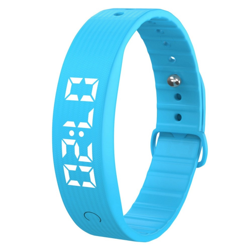 Smart bracelet vibrating alarm sleep monitoring digital display - Blue