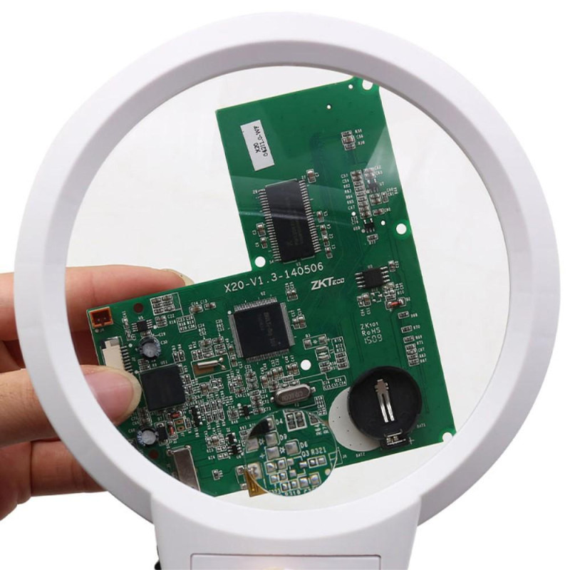 Foldable Desk - type LED Magnifier 130mm 2.5X 5X Magnifying Glass