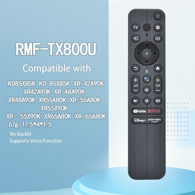 TV Remote Control Replacement RMF - TX800U Voice For Sony Smart TV KD - 85X85K XR - 42A90K