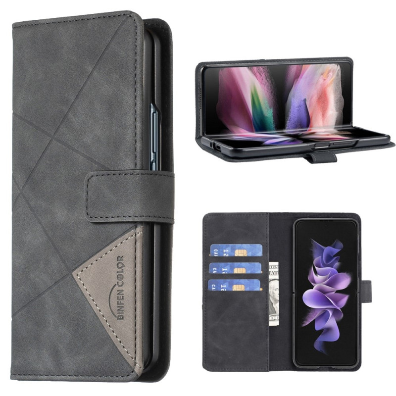 BINFEN COLOR Samsung Galaxy Z Fold6 5G PU - nahkakuori Geometrisella Kuviolla