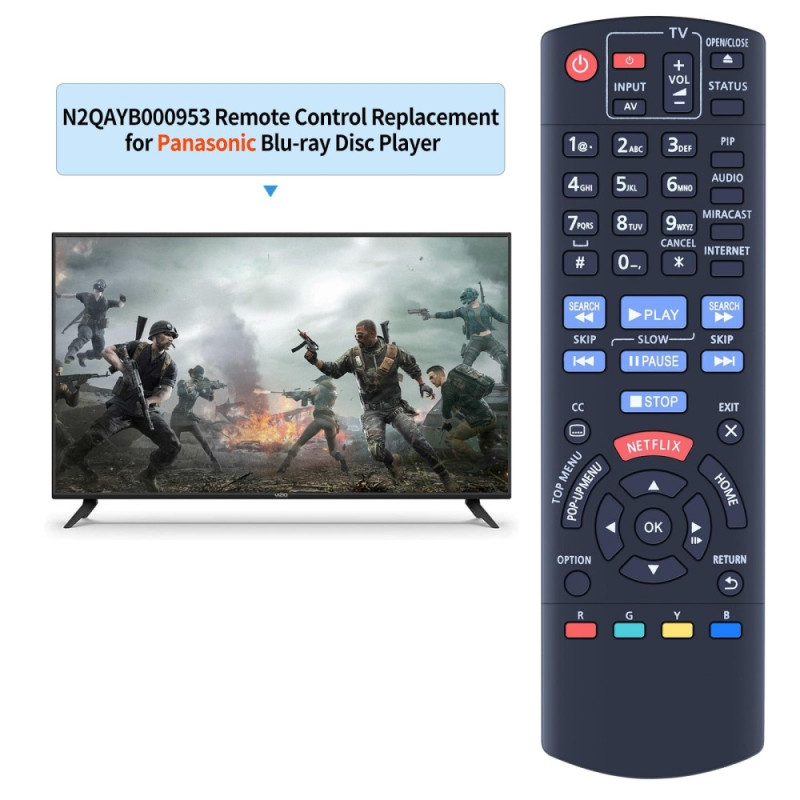TV fjernbetjening Erstatning for N2QAYB000953 Til Panasonic TV