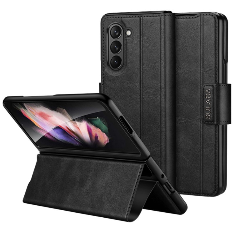SULADA For Samsung Galaxy Z Fold6 5G Case PU Leather+PC Anti - Drop Stand Phone Case