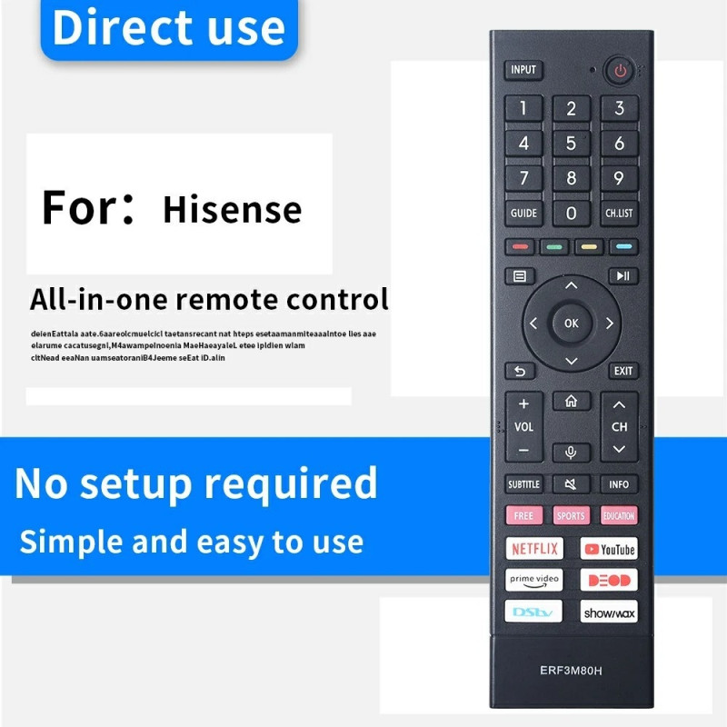 TV remote control Replacement for ERF3M80H For Hisense TV
