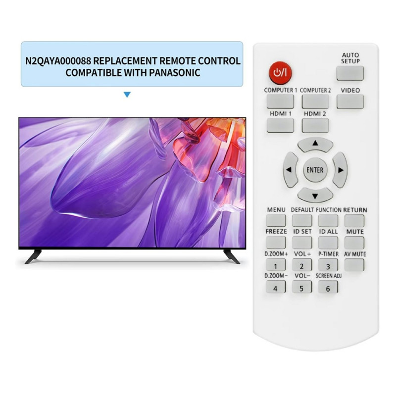 Udskiftning af fjernbetjening N2QAYA000088 til Panasonic projektor