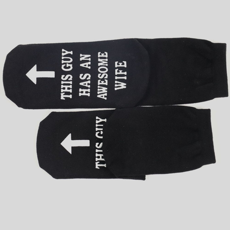 Morsomme sokker menn pustende bomull sklisikre "This Guy Has An Awesome Wife"