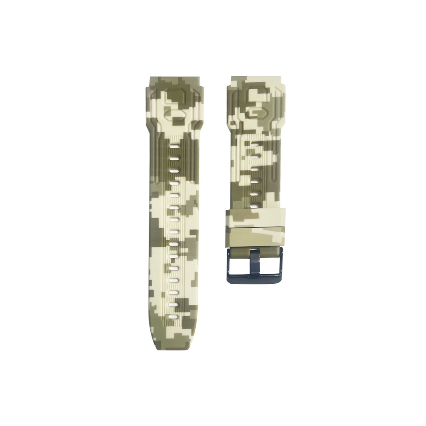 Armbånd til Garmin Fenix 7 / 7 Pro / 6 / 5 22 mm Silikone - Militærgul