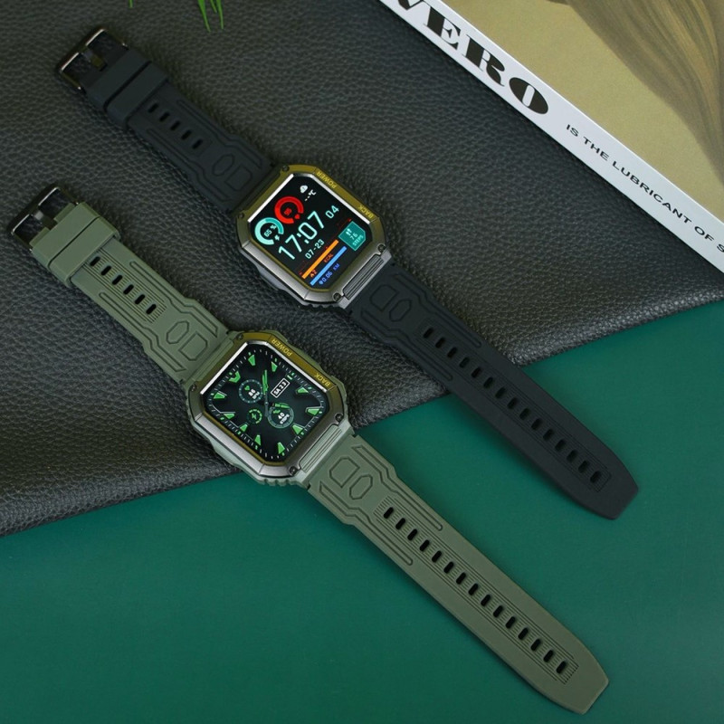 Armbånd Til Garmin Fenix 7/7 Pro/6/5 22mm Silikon - Camouflage Svart