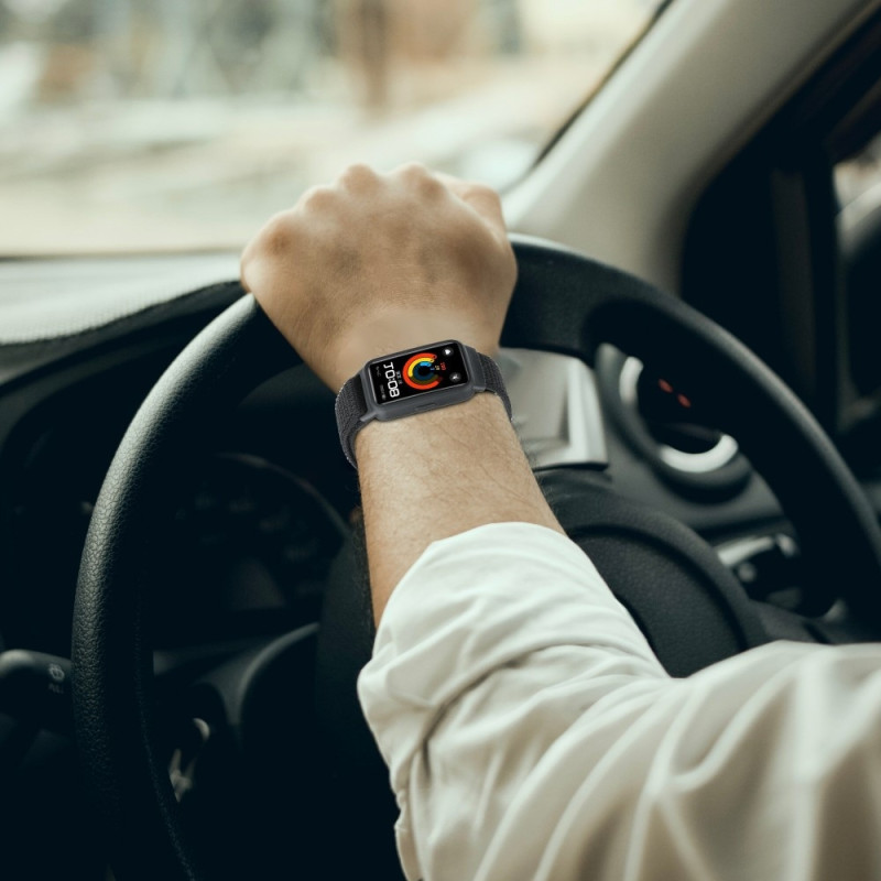 Huawei Band 8/9 Nylon Rannekellon integroitu suojakotelo