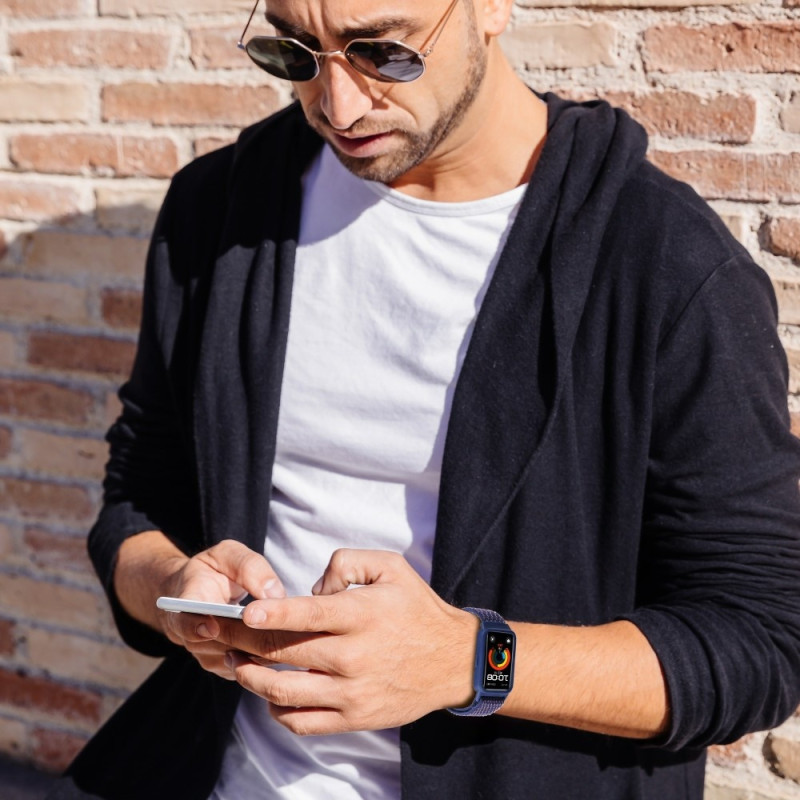 Til Huawei Band 8/9 Nylon Watch Band Integreret beskyttelsescover