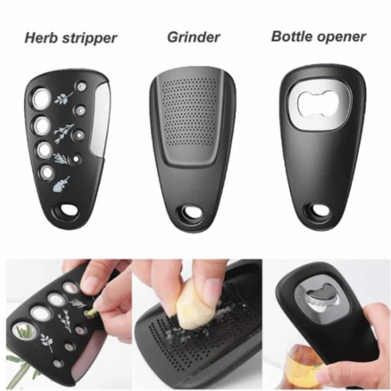 6 - i - 1 pizzakutter boksåpner Hvitløksmåler skreller osv