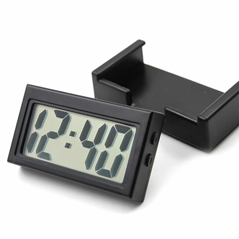 Mini Portable Simple Quiet Digital Clock Car Home Electronic - White