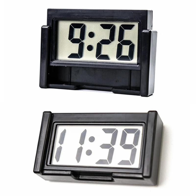 Mini Portable Simple Quiet Digital Clock Car Home Electronic - White