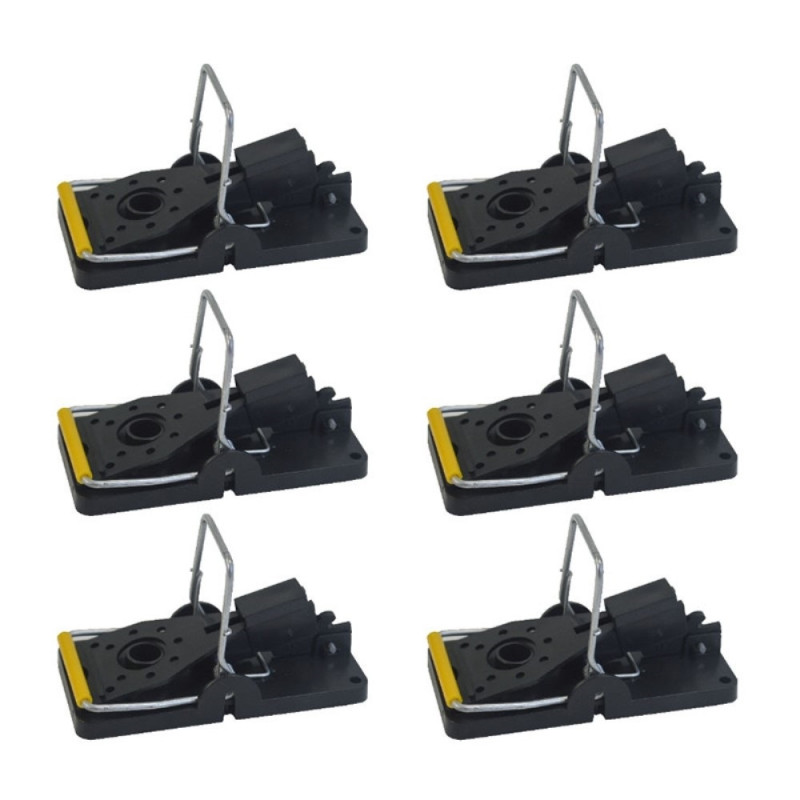 6Pcs / Set Reusable Mechanical Metal Spring Mouse Traps High Sensitive