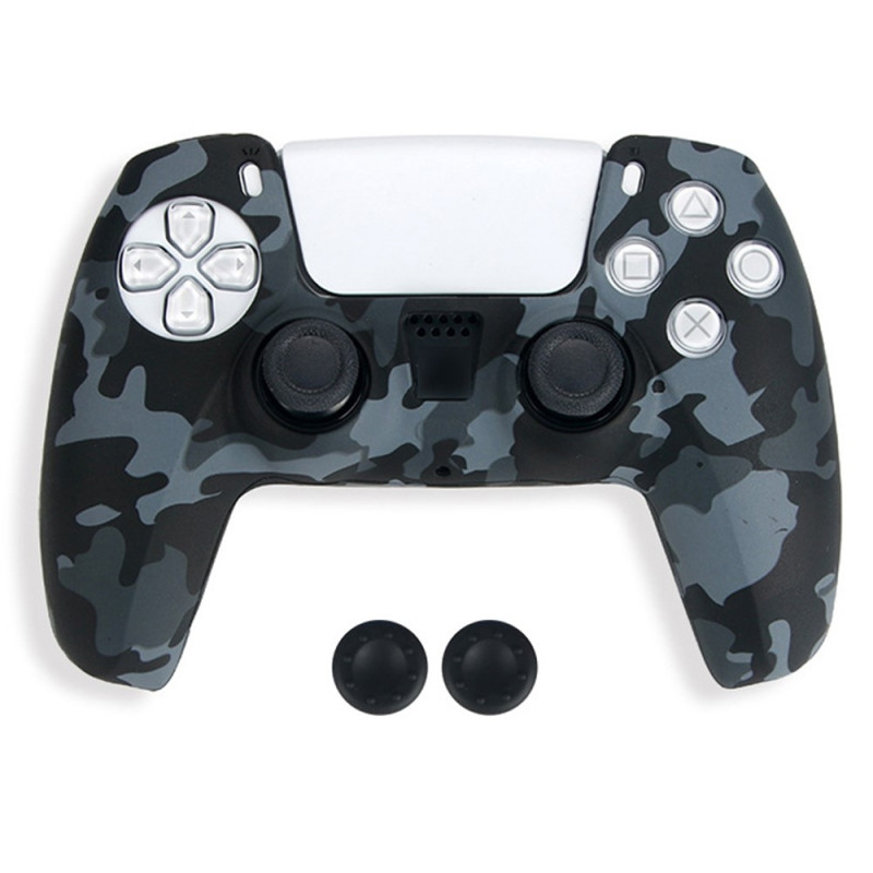 DATA FROG Til Sony Playstation 5 Silikone Cover Gamepad Beskyttelsescover med 2 Rocker Caps