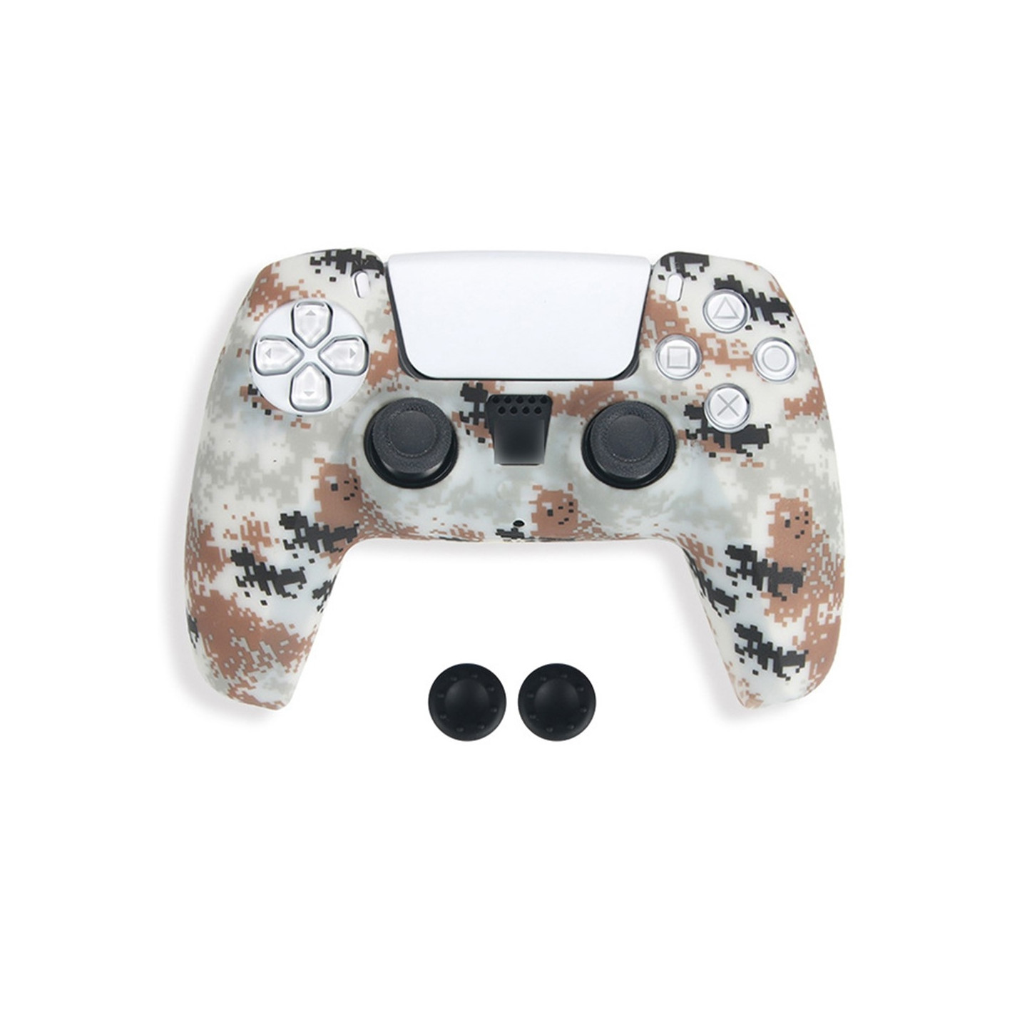 DATA FROG Til Sony Playstation 5 Silikone Cover Gamepad Beskyttelsescover med 2 Rocker Caps