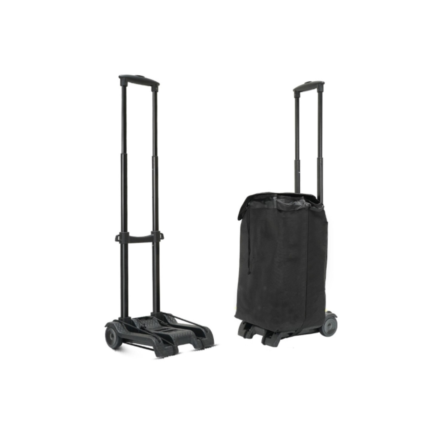 Folding Shopping Trolley 2 - Wheels Shopping Cart Grocery Trolley with Storage Bag - Black