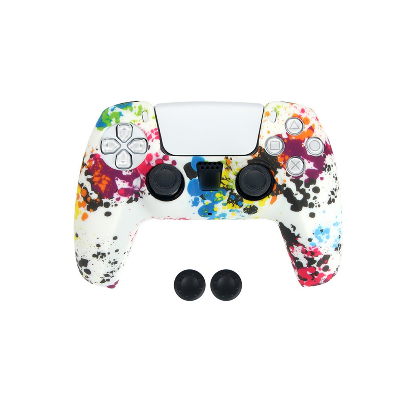 DATA FROG Sony Playstation 5 Peliohjain Liukumaton Silikonisuoja Peliohjaimen Suojakuori 2 Rocker Capsilla