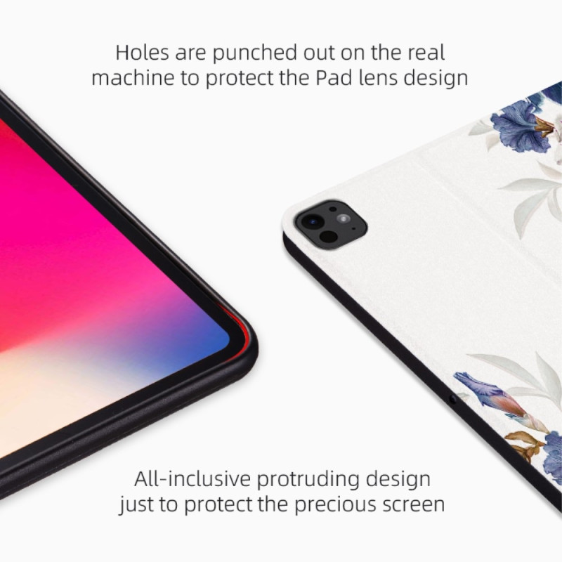 Til iPad Pro 11 (2024) - deksel Flip Stand Smart Nettbrettveske - Blomster