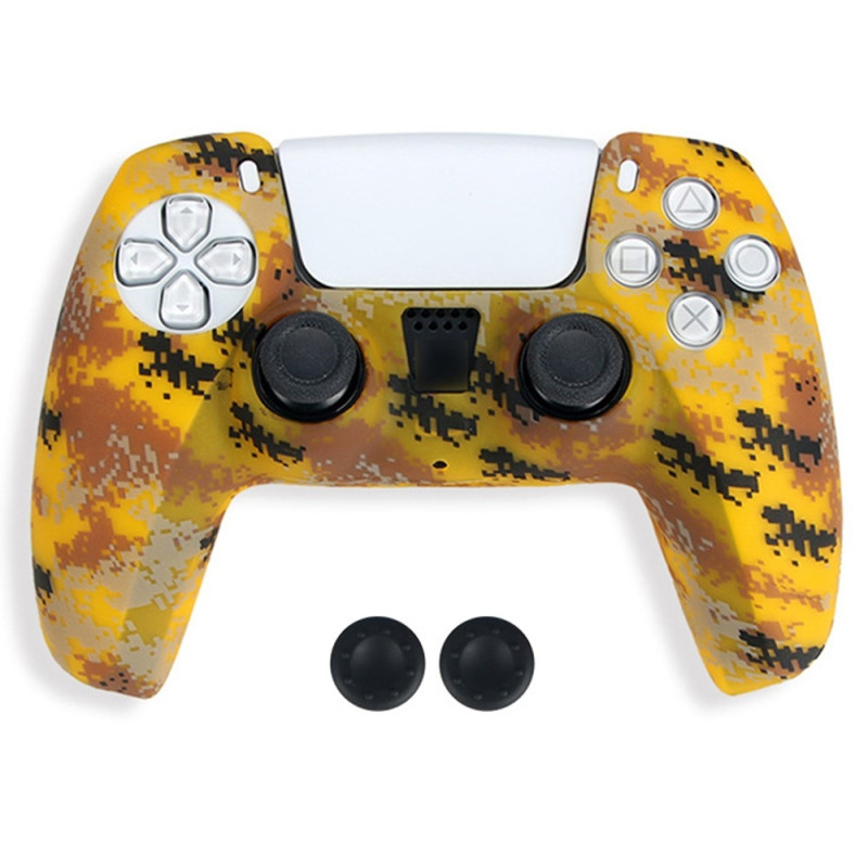 DATA FROG Til Sony Playstation 5 Silikone Cover Gamepad Beskyttelsescover med 2 Rocker Caps